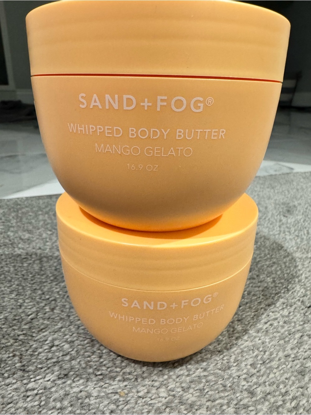 Sand and fog mango gelato body butter two pack 16 oz each